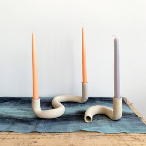 Janelle Gramling Ceramic Candlestick Holder Single