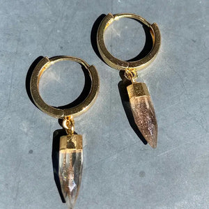 Heather Kahn Bullet Huggie Earrings