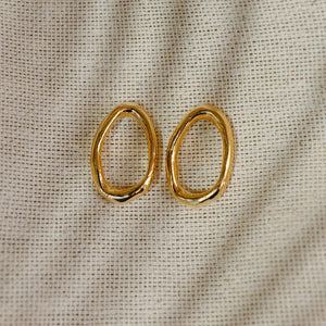 Dea Dia Open Circle Earrings Gold Plated