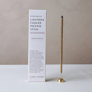 Cedar & Myrrh Lavender Flower Incense Stick