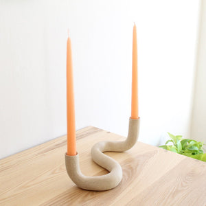 Janelle Gramling Noodle Ceramic Candle Holder - Double